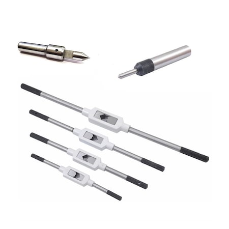 Hhip Spring Loaded Tap Guides & 4 Piece Tap & Reamer Wrench Set 9999-0038